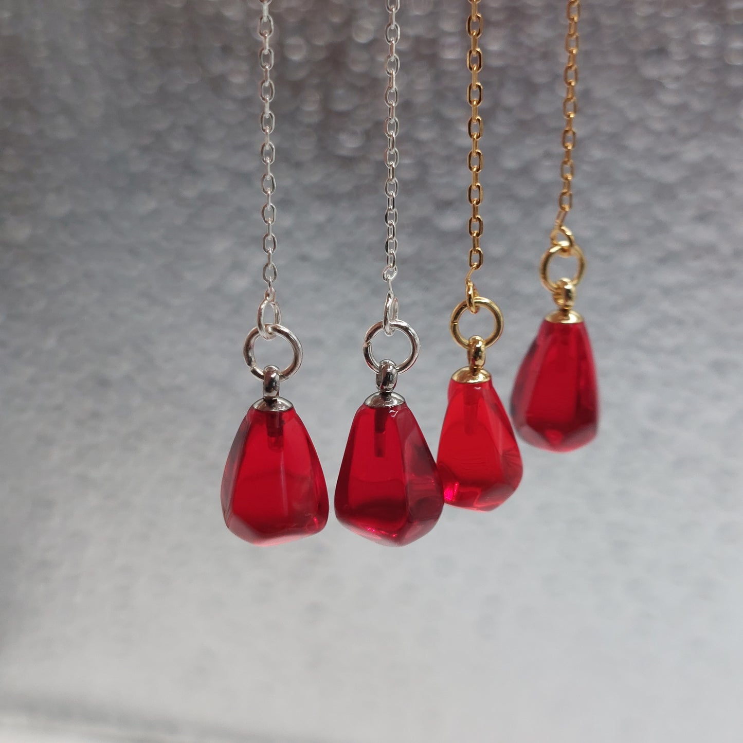 925 Sterling silver pomegranate seed jewelry with glass beads