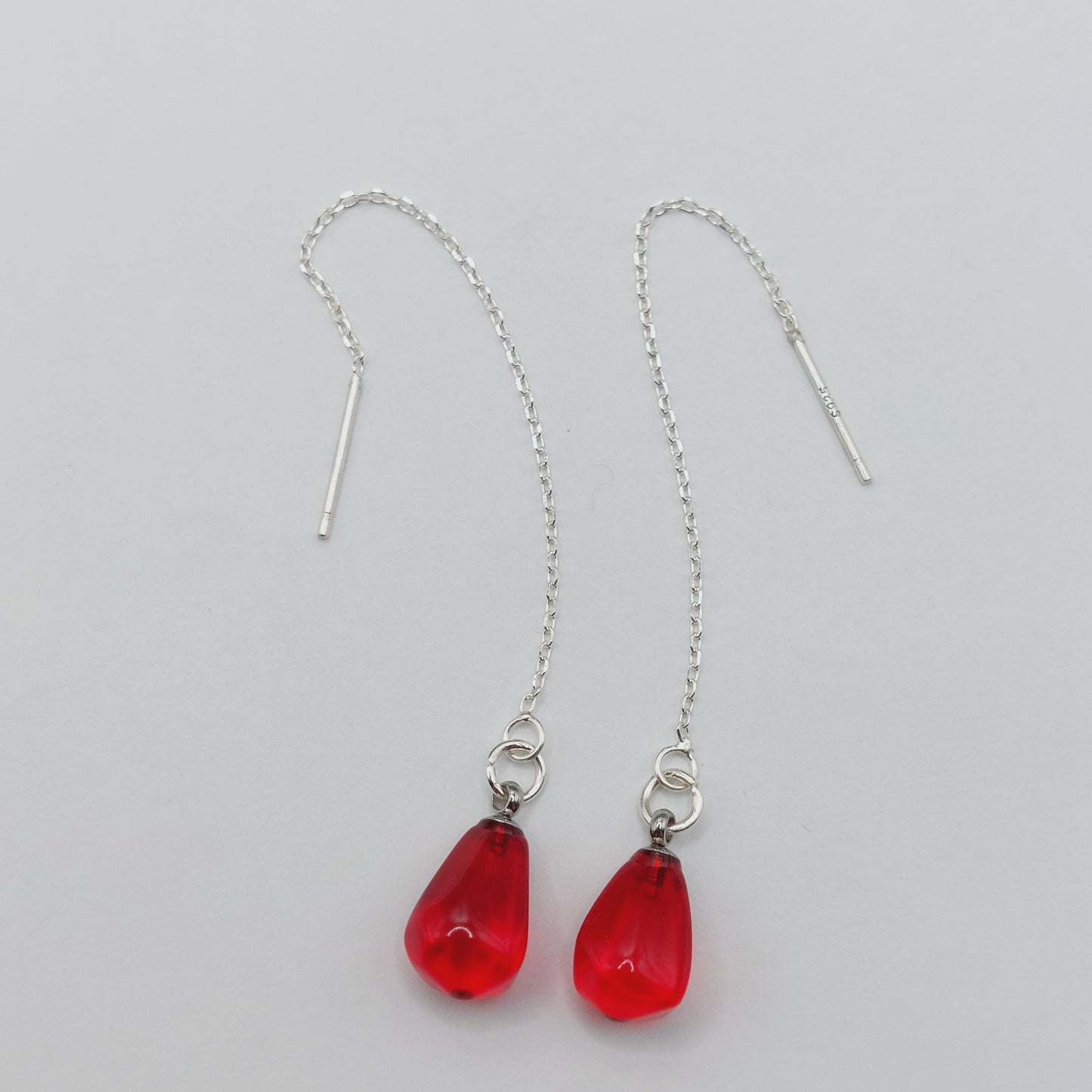 925 Sterling silver pomegranate seed jewelry with glass beads