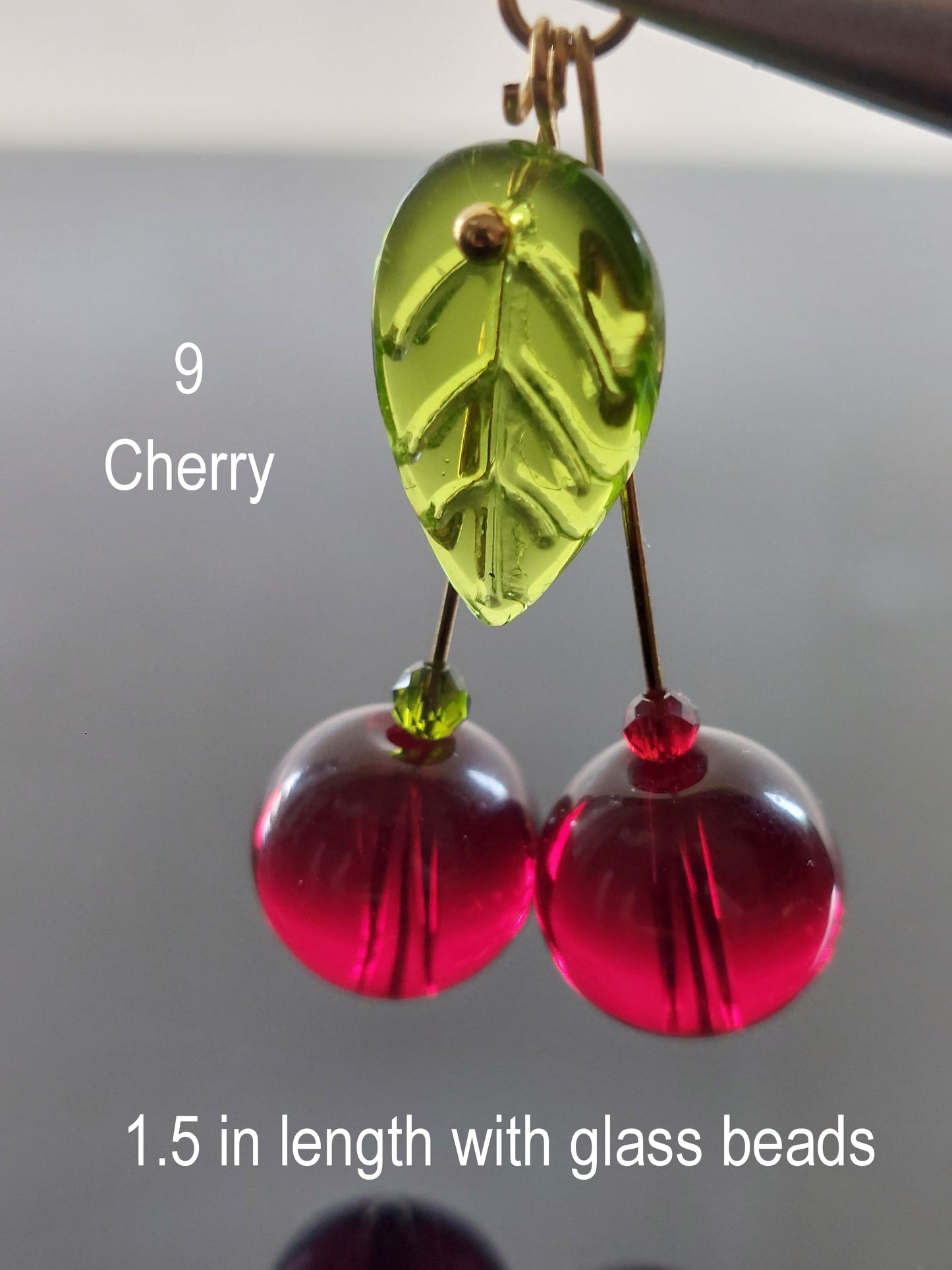 Glass berries and fruits beads for jewelry making, ready to make jewelry