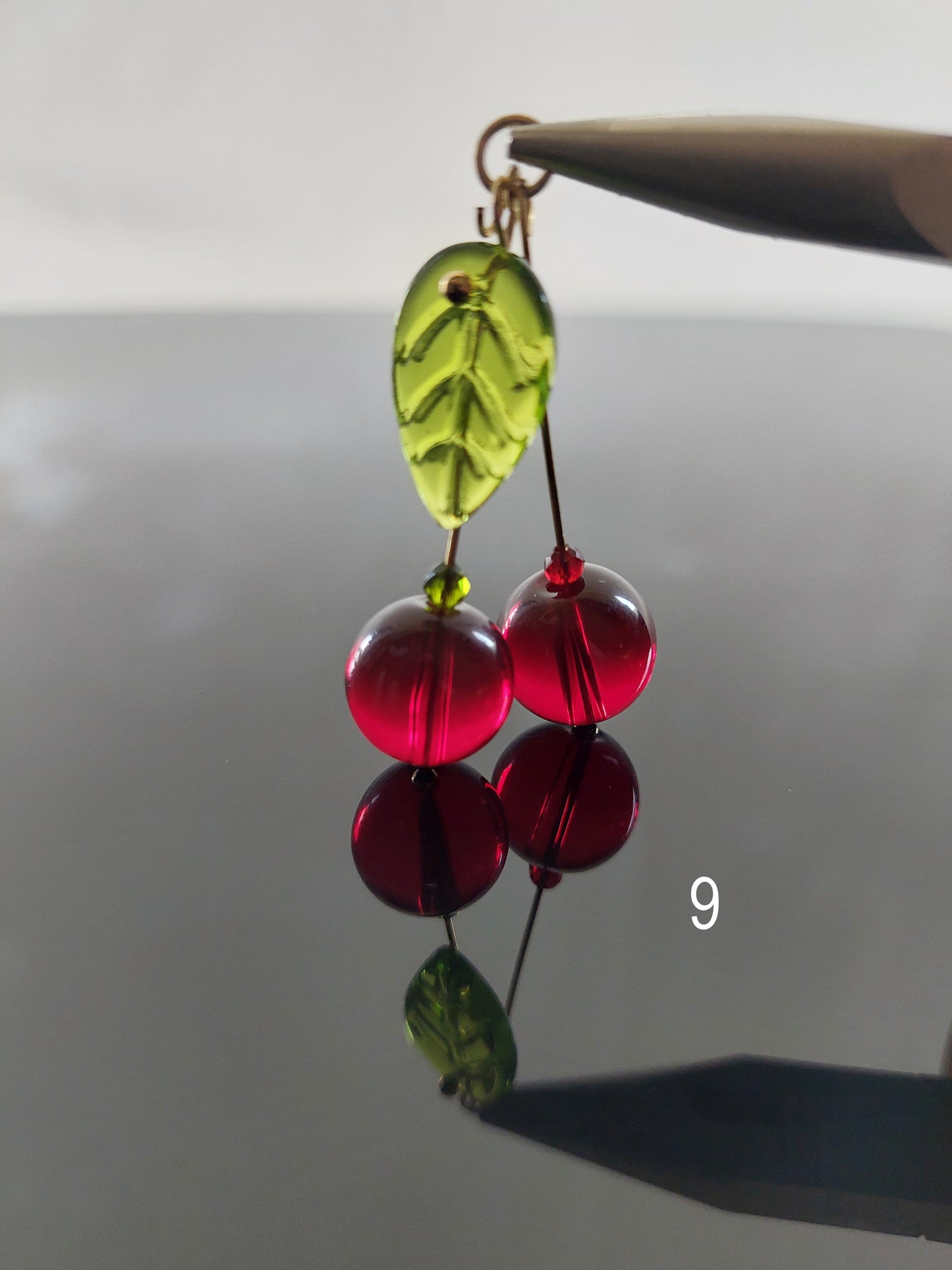 Glass berries and fruits beads for jewelry making, ready to make jewelry