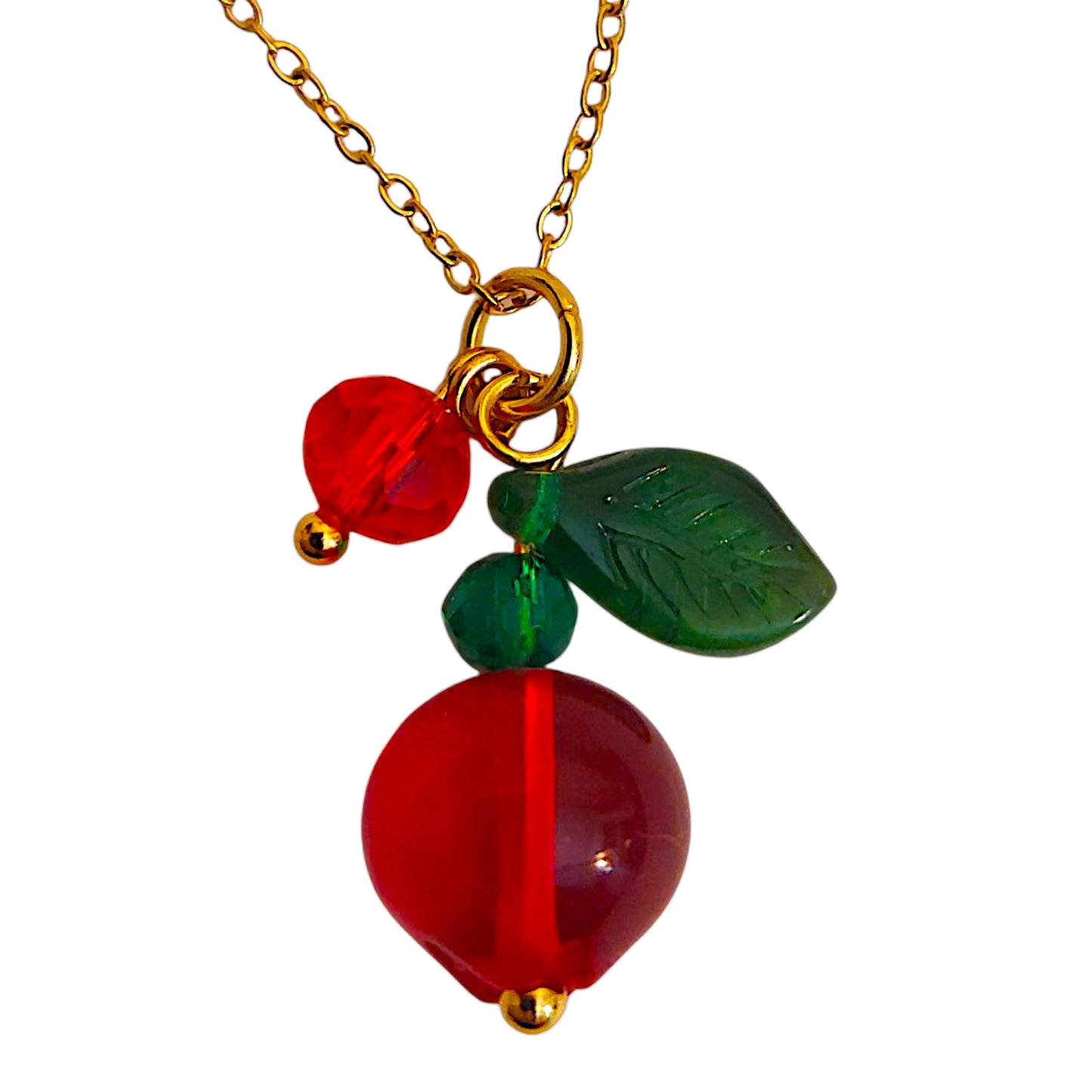 Winter Berry Handmade Necklace Hypoallergenic and Non tarnish