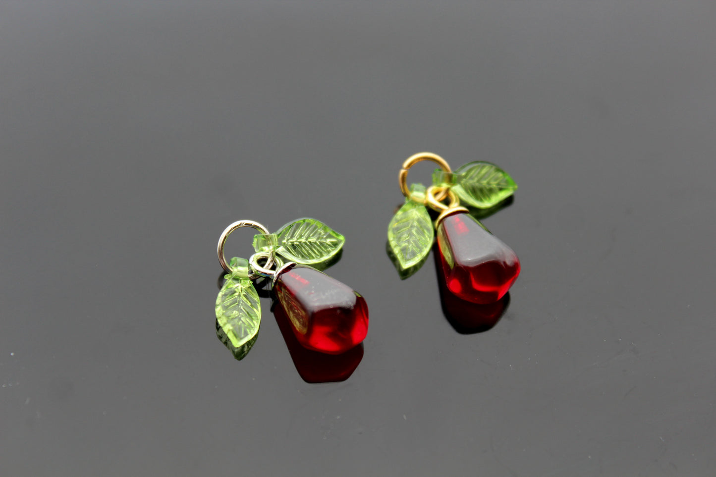 Bulk Dark red resin pomegranate seeds charms for jewelry making