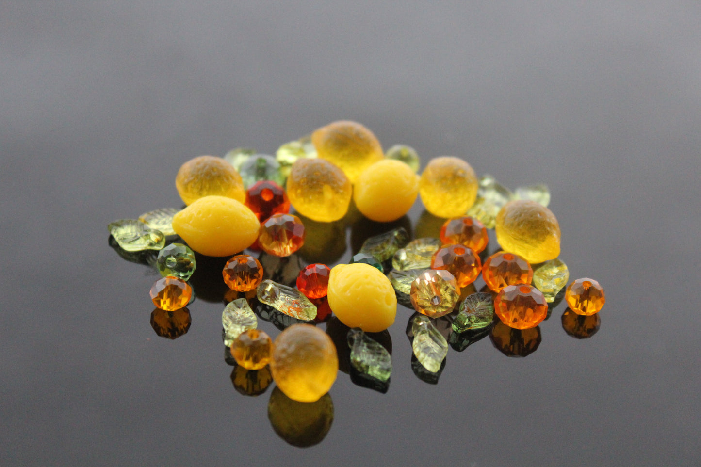 Lemon charms for jewelry making , Ready to make jewelry findings
