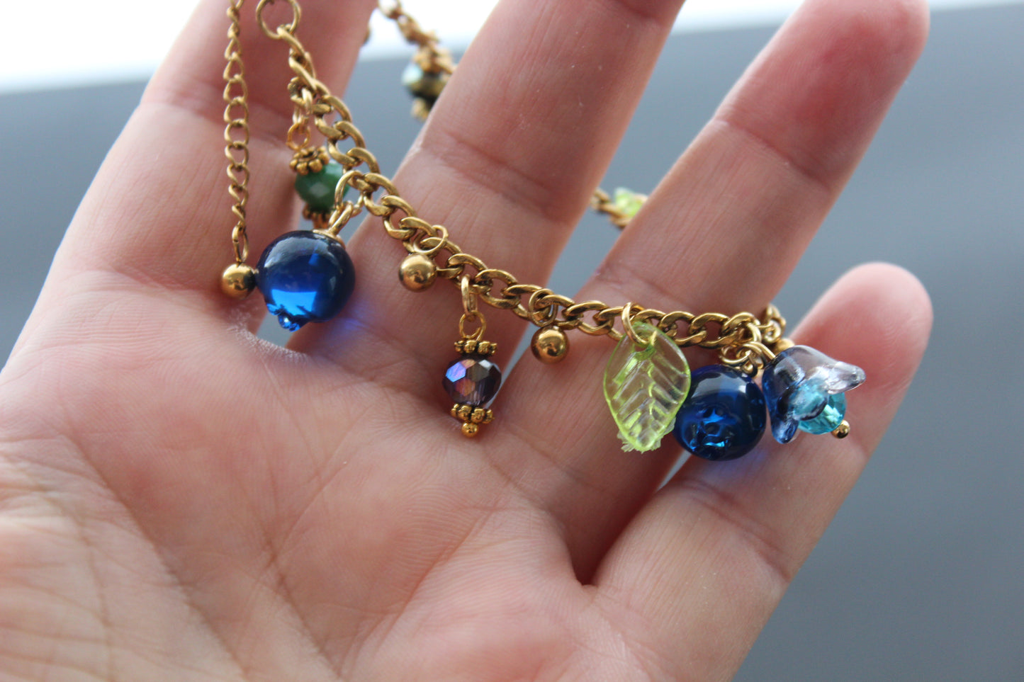 Resin blueberry jewelry set