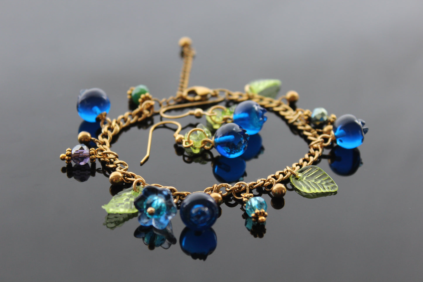 Resin blueberry jewelry set
