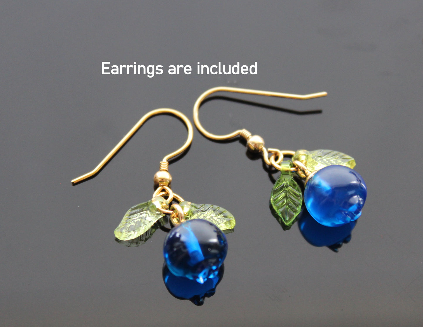 Resin blueberry jewelry set