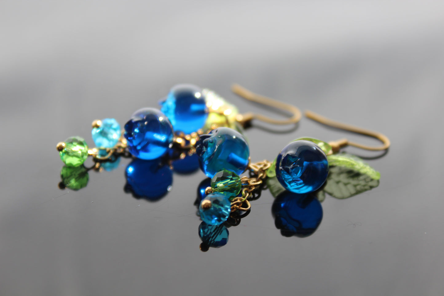 Hand made fruit dangle earrings