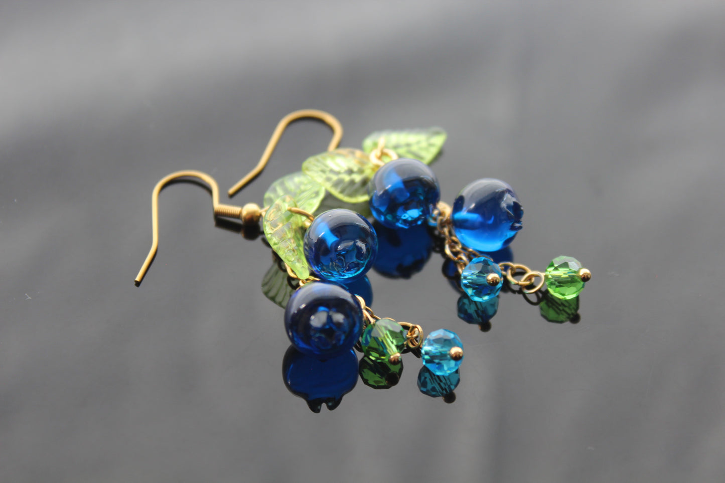 Hand made fruit dangle earrings