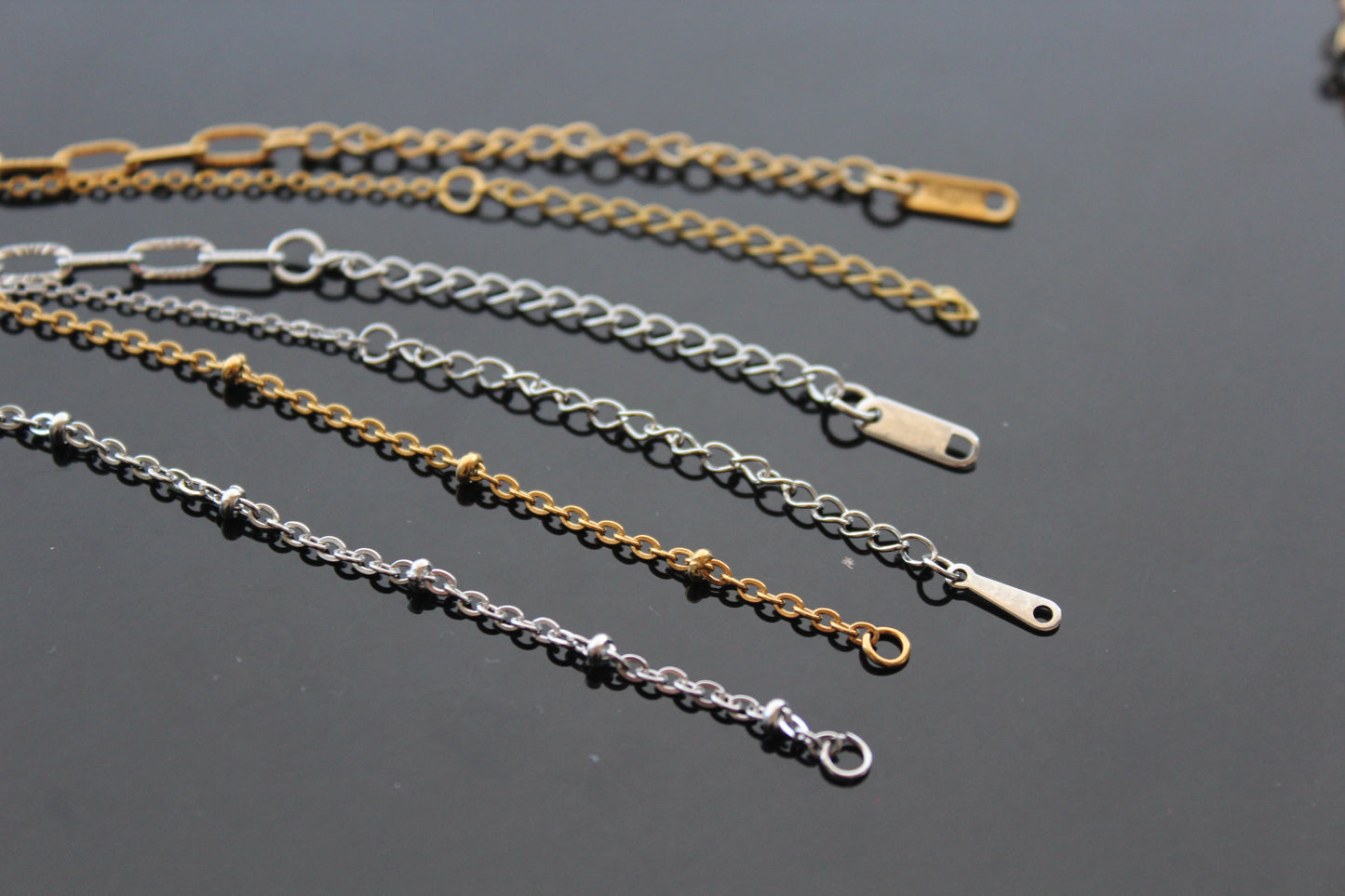 1,2,3,5,10,20 High quality surgical stainless steel colorfast chains with extension guaranteed good quality