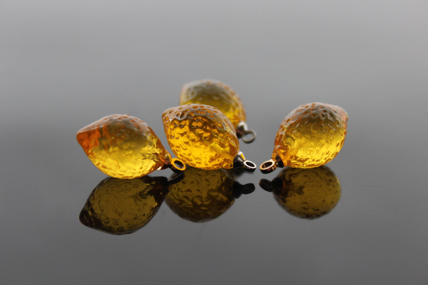 Bulk Resin Lemon charms for jewelry making, Ready to make jewelry findings
