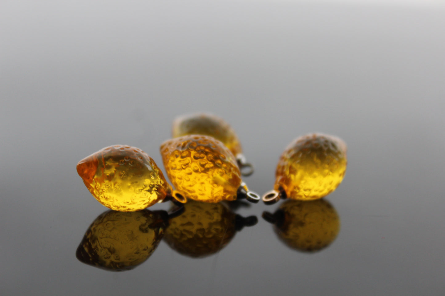 Bulk Resin Lemon charms for jewelry making, Ready to make jewelry findings