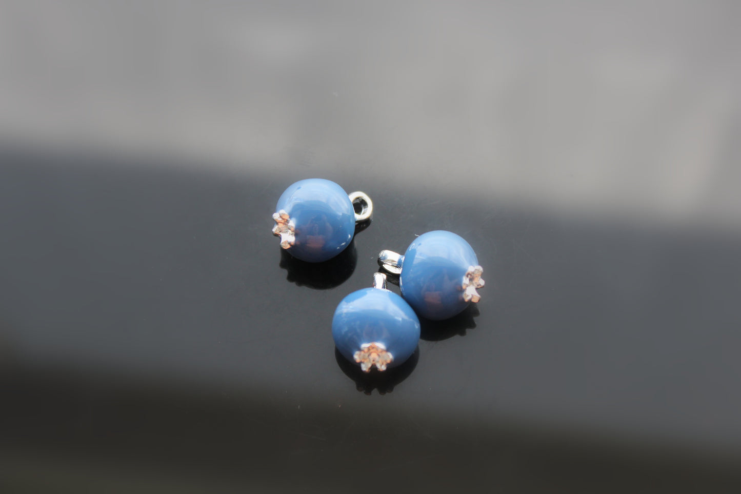 DIY Enamel Blueberry Pendant for jewelry making