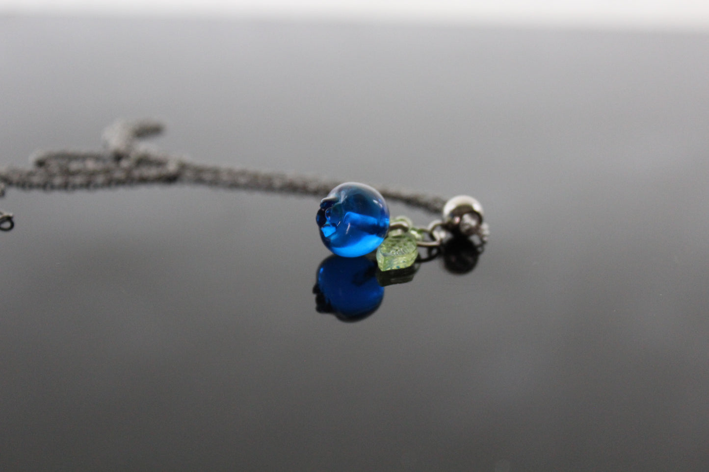 Lightweight Blueberry resin bead jewelry, crafted with non-tarnish, hypoallergenic stainless steel hardware