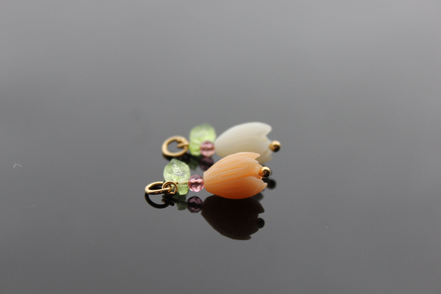 Powder pressed lightweight tulip , lavender, lilac, pikake Flower spring-summer jewelry flower beads