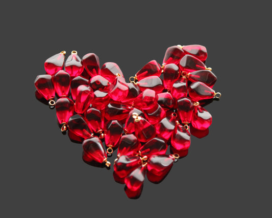 Bulk Hand made glass pomegranate seed beads  for jewelry making