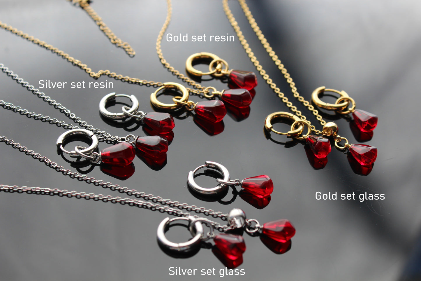 Pomegranate jewelry set