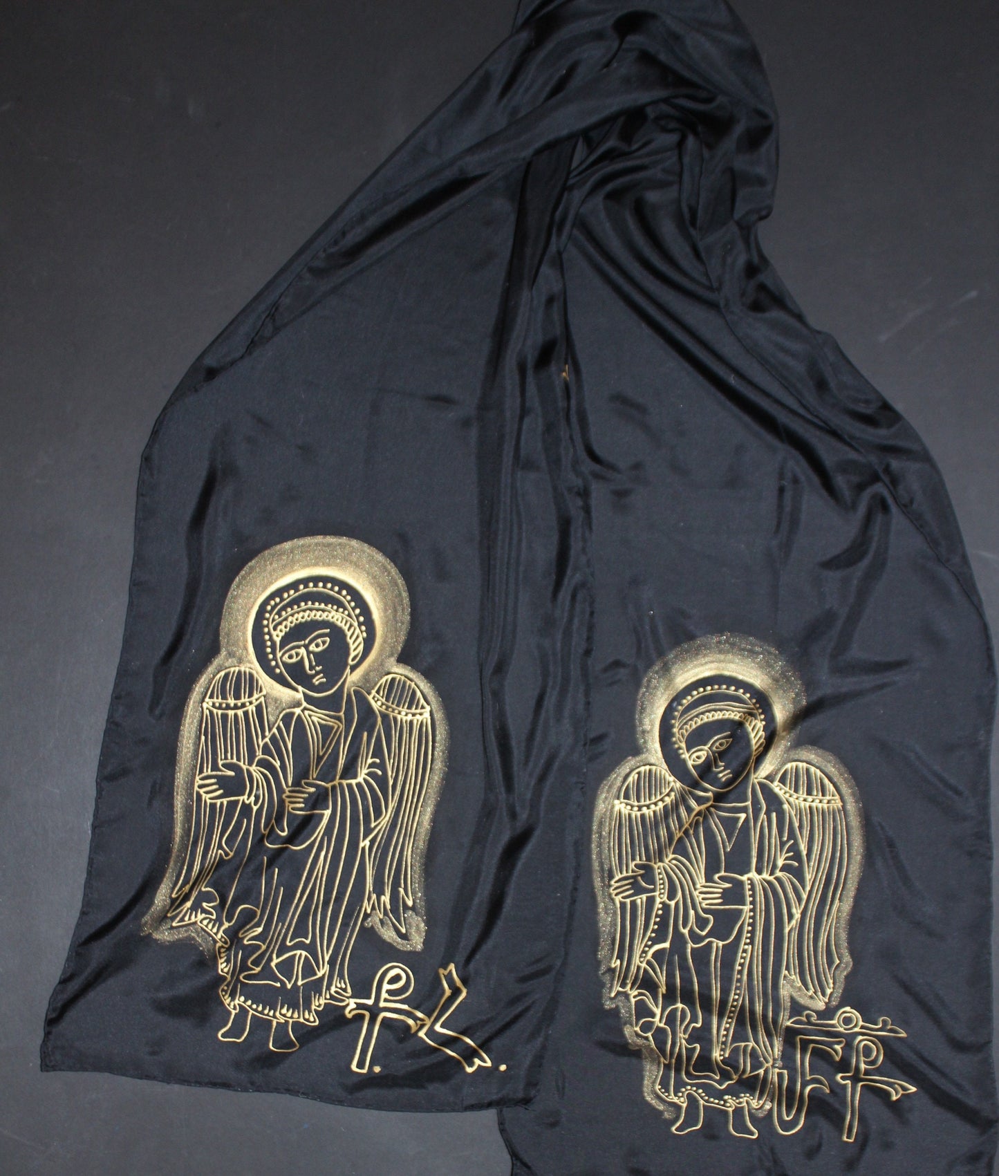 Shipping from US,Hand painted silk scarf, Armenian church head cover,Armenian church accessory for woman,holy spirit,Easter gift