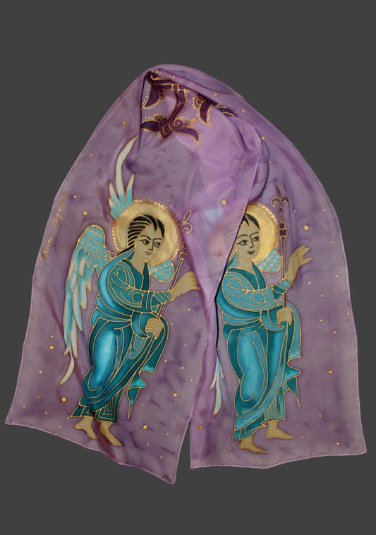 Hand painted Armenian miniature scarf