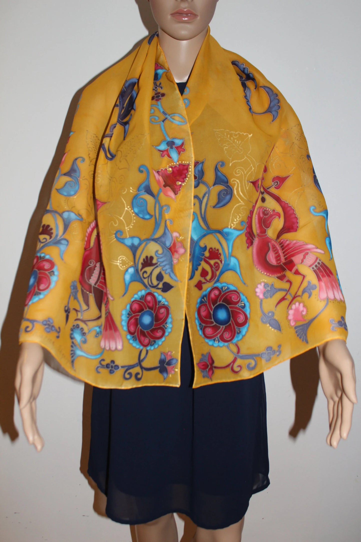 Hand painted Armenian miniature scarf