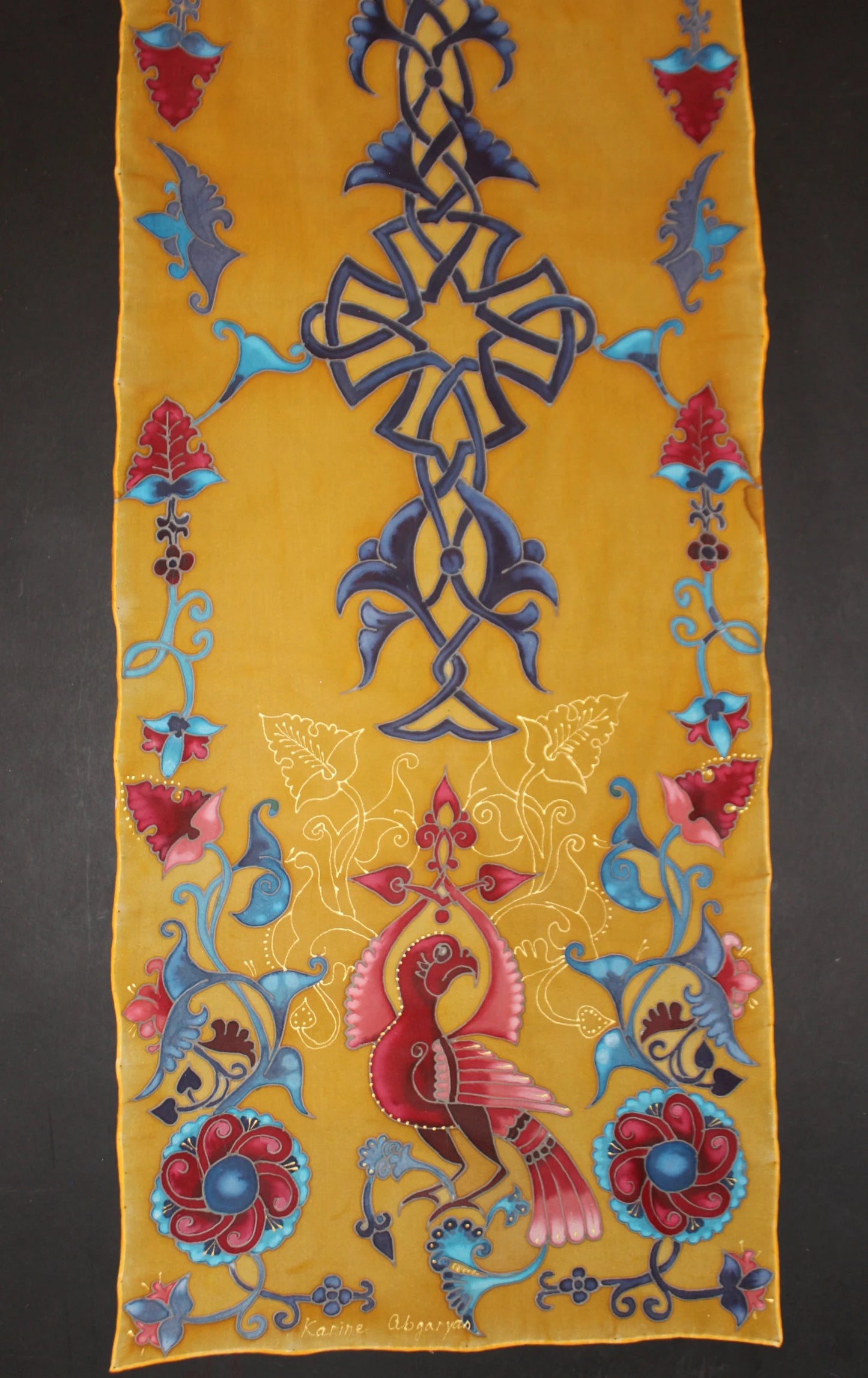 Hand painted Armenian miniature scarf