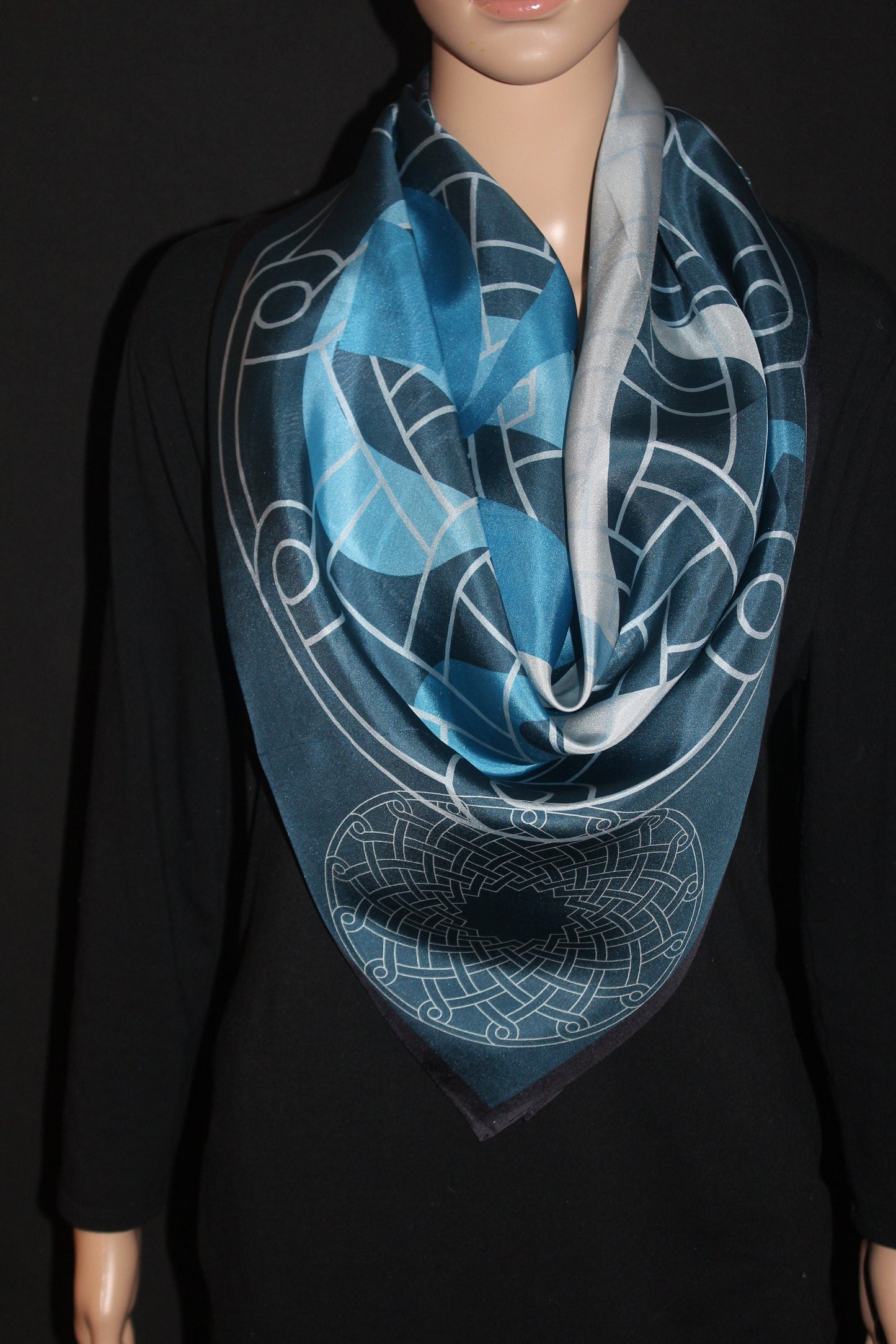 Armenian alphabet silk scarf