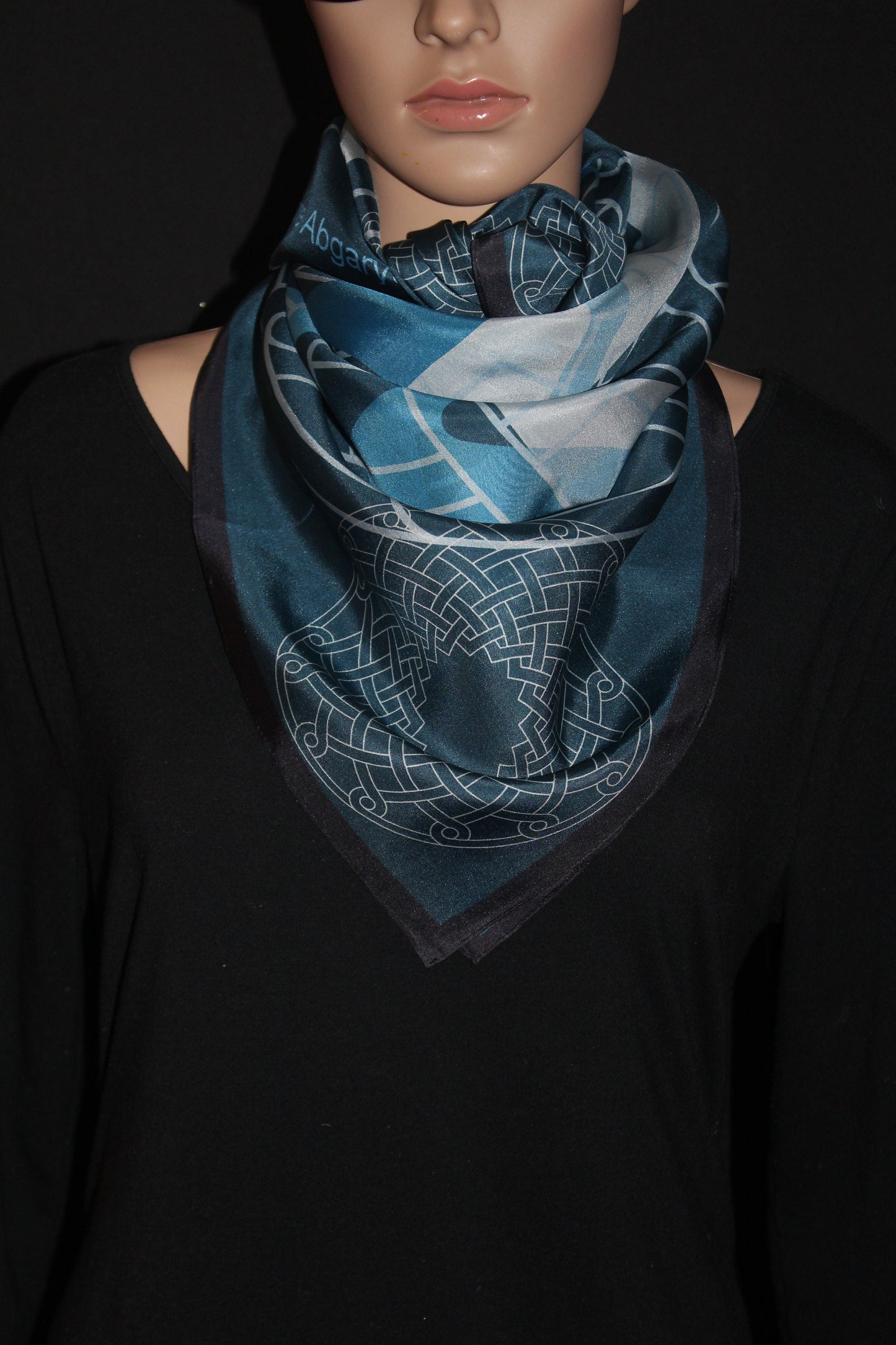 Armenian alphabet silk scarf