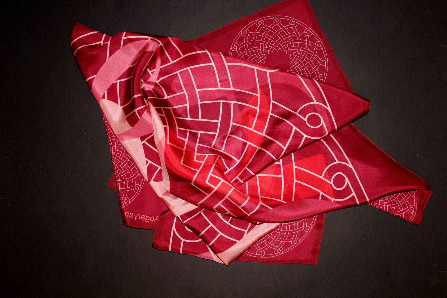 Armenian alphabet Silk scarf perfect gift for mother, for her