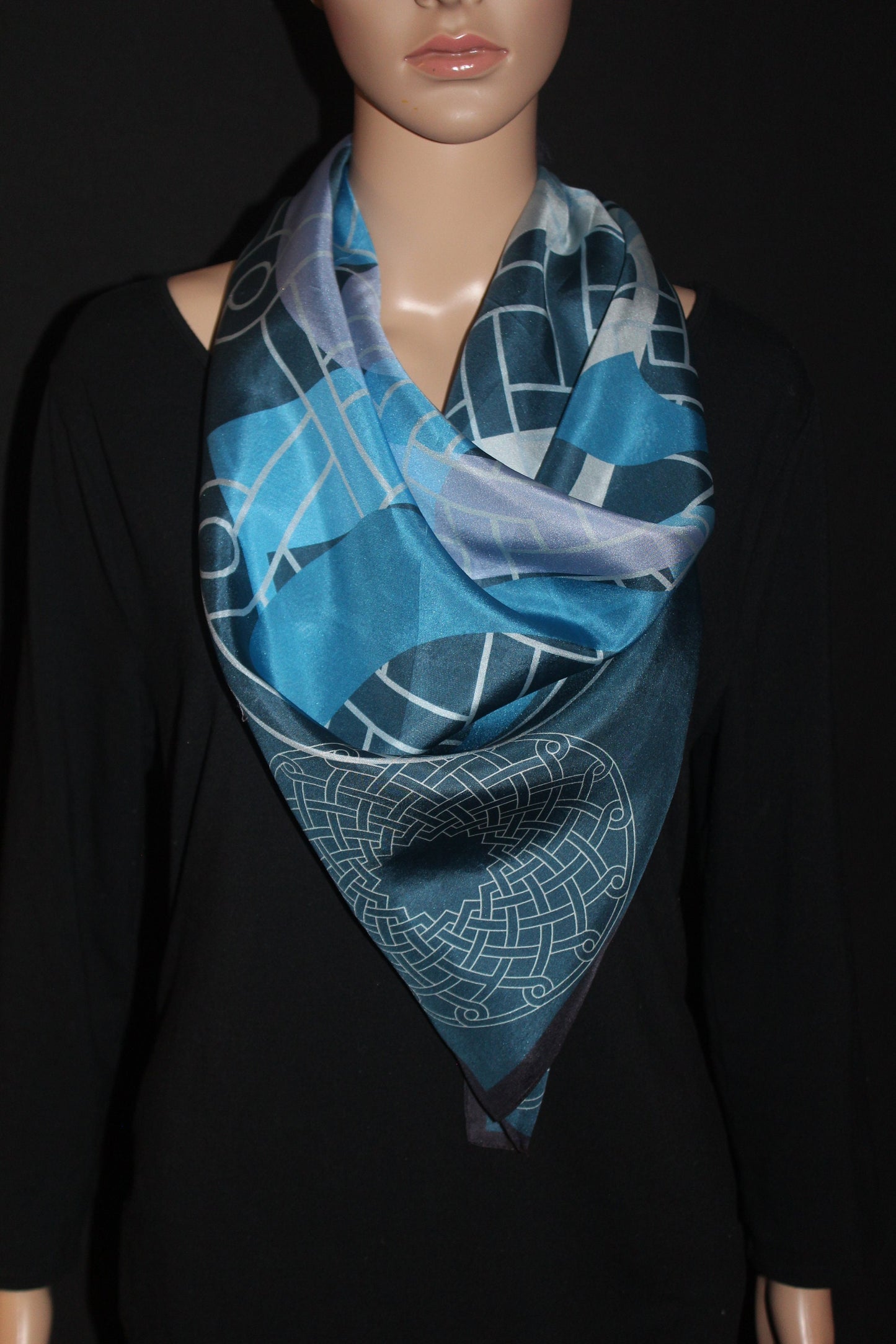 Armenian alphabet silk scarf