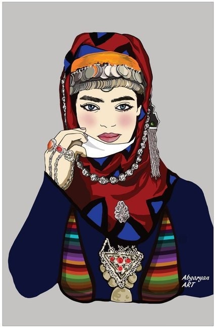 Armenian poster Wall art Armenian Woman in Taraz