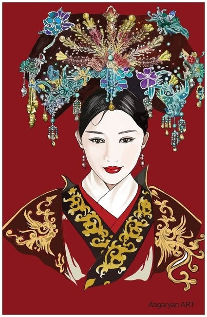 Asian  poster Wall art Asian Woman