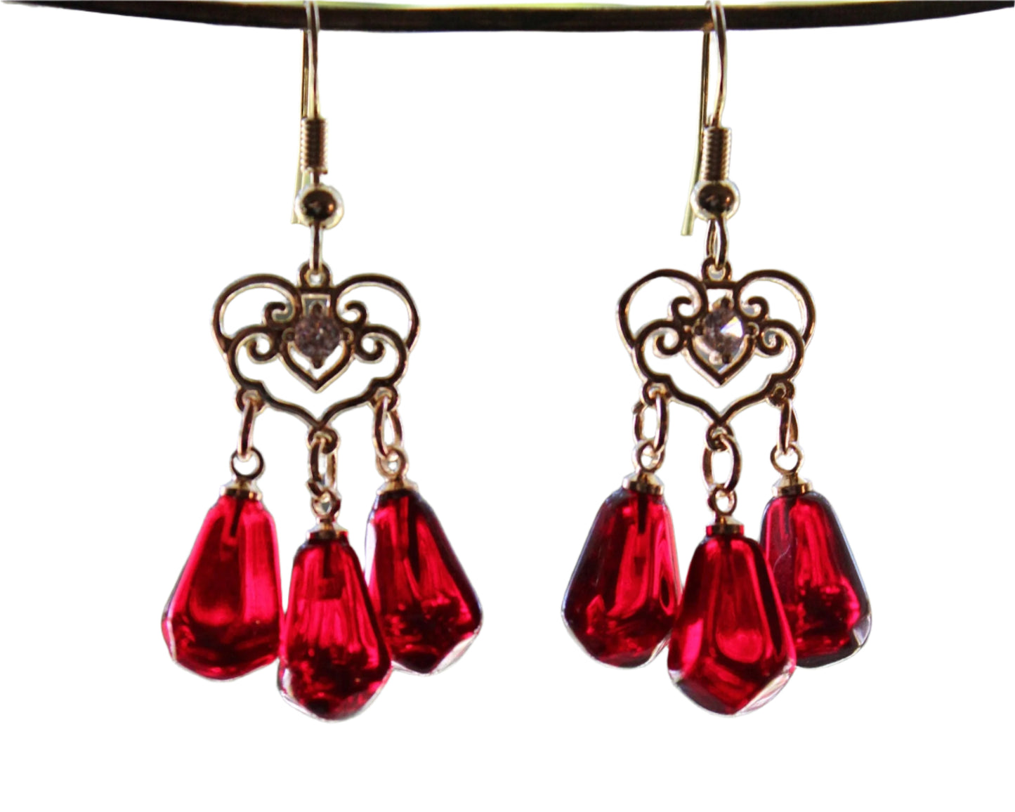 14K Gold plated stainless steel handmade pomegranate earrings