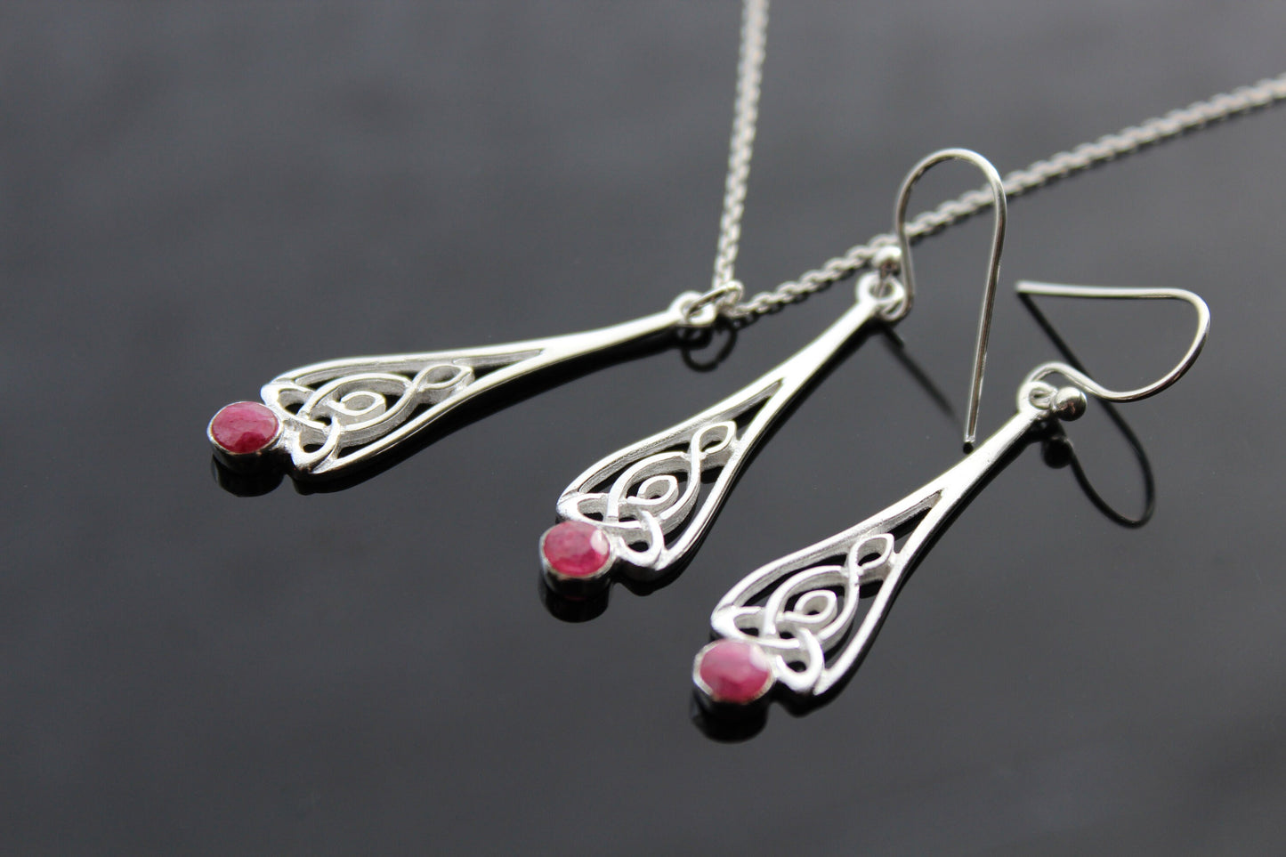 925 sterling silver Armenian ornament jewelry with natural garnet