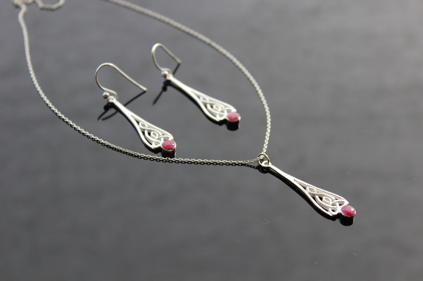 925 sterling silver Armenian ornament jewelry with natural garnet