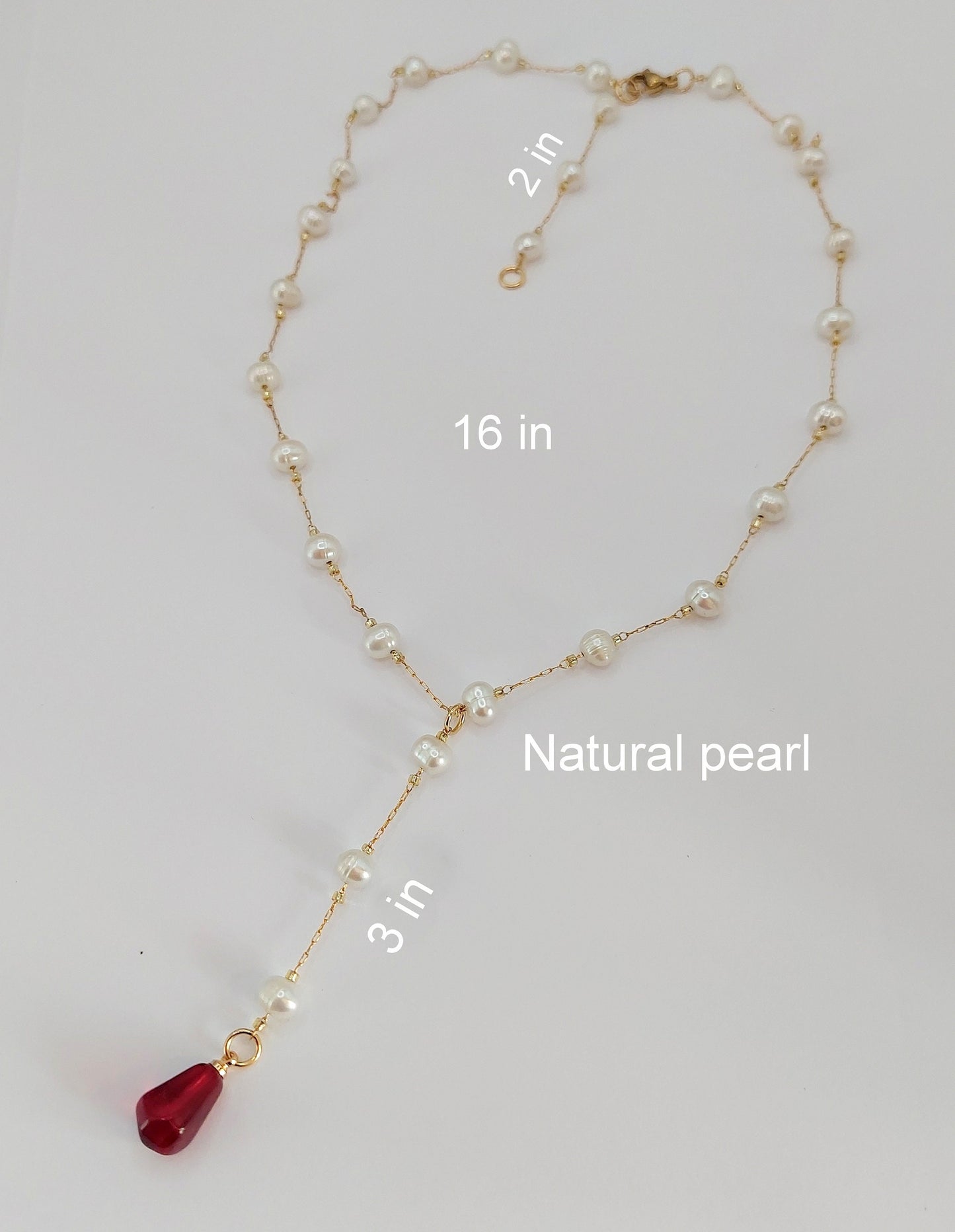 Handmade 18K gold plated stainless steel non tarnish Pomegranate glass seeds jewelry set with natural pearls