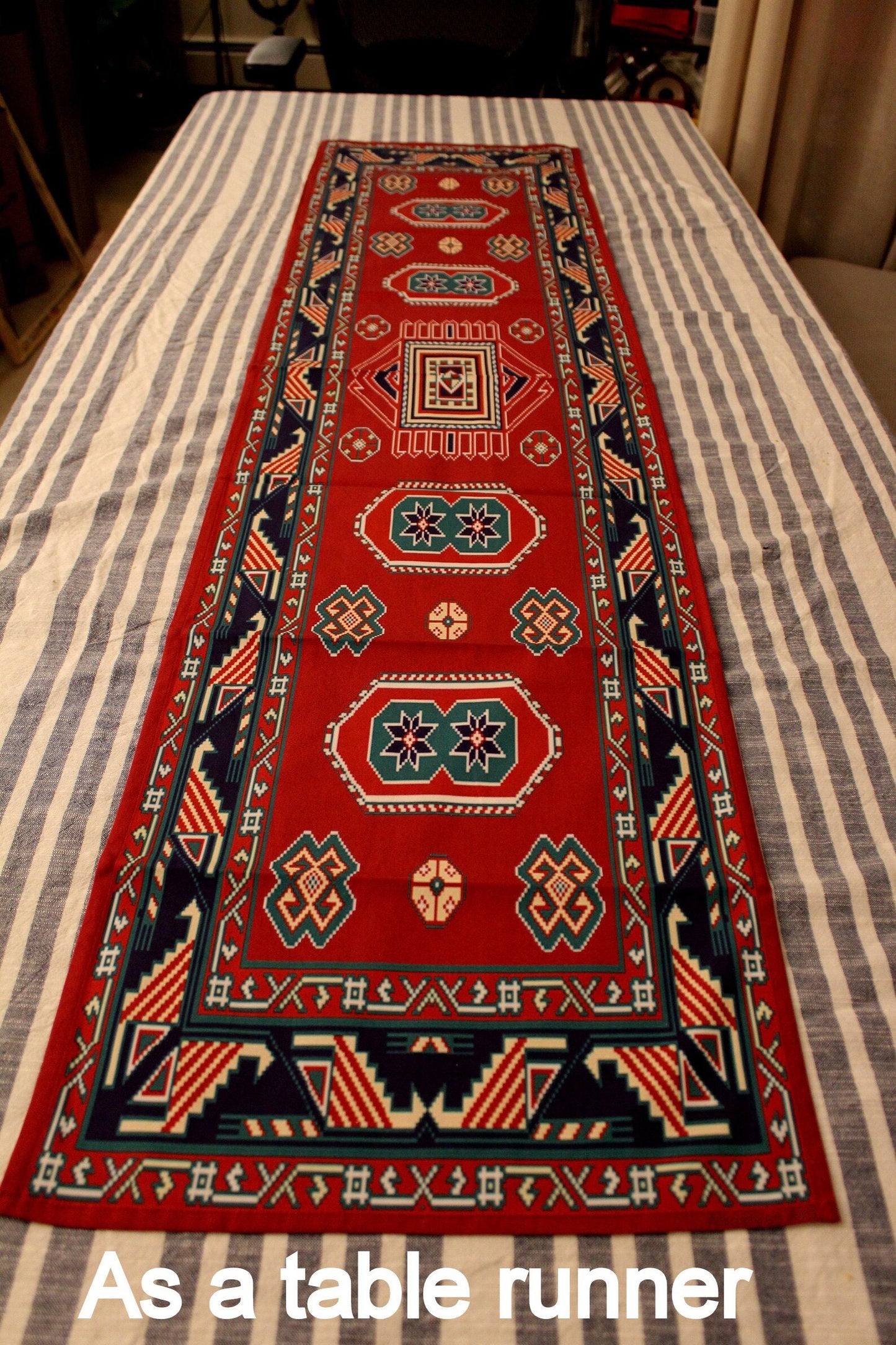 Armenian wall hanging, wall décor and table runner Multifunctional home décor, high quality print on cotton