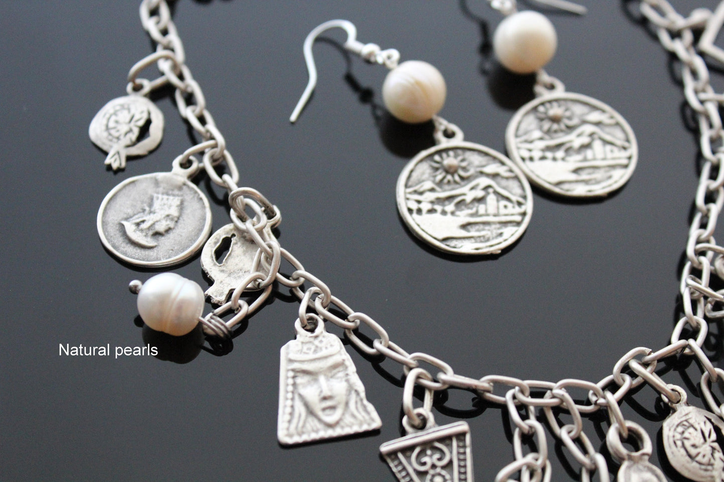 Armenian traditional necklace with natural pearls