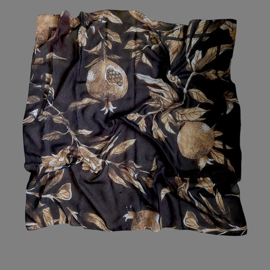 Pomegranate scarf high quality silk feeling chiffon  scarf