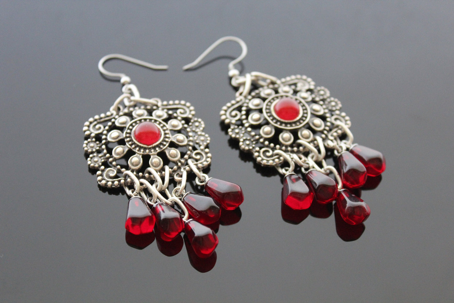 Armenian traditional necklace with pomegranate seeds