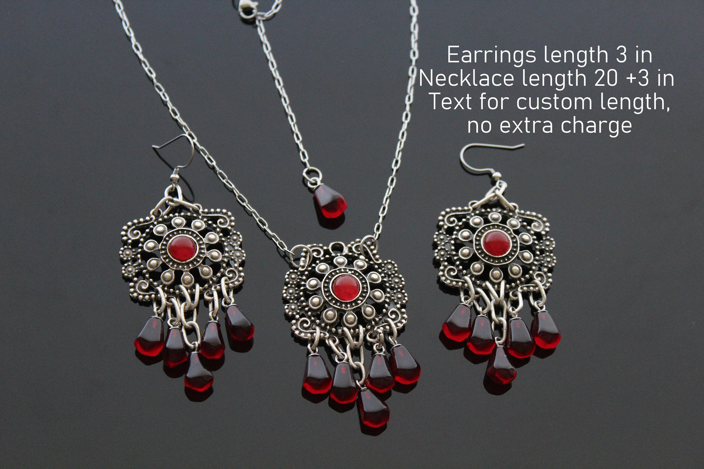 Armenian traditional necklace with pomegranate seeds