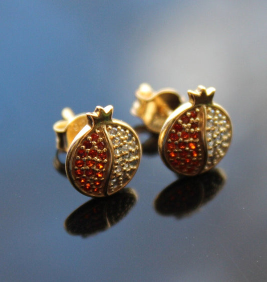 Pomegranate Sterling silver 14K gold plated high quality jewelry set