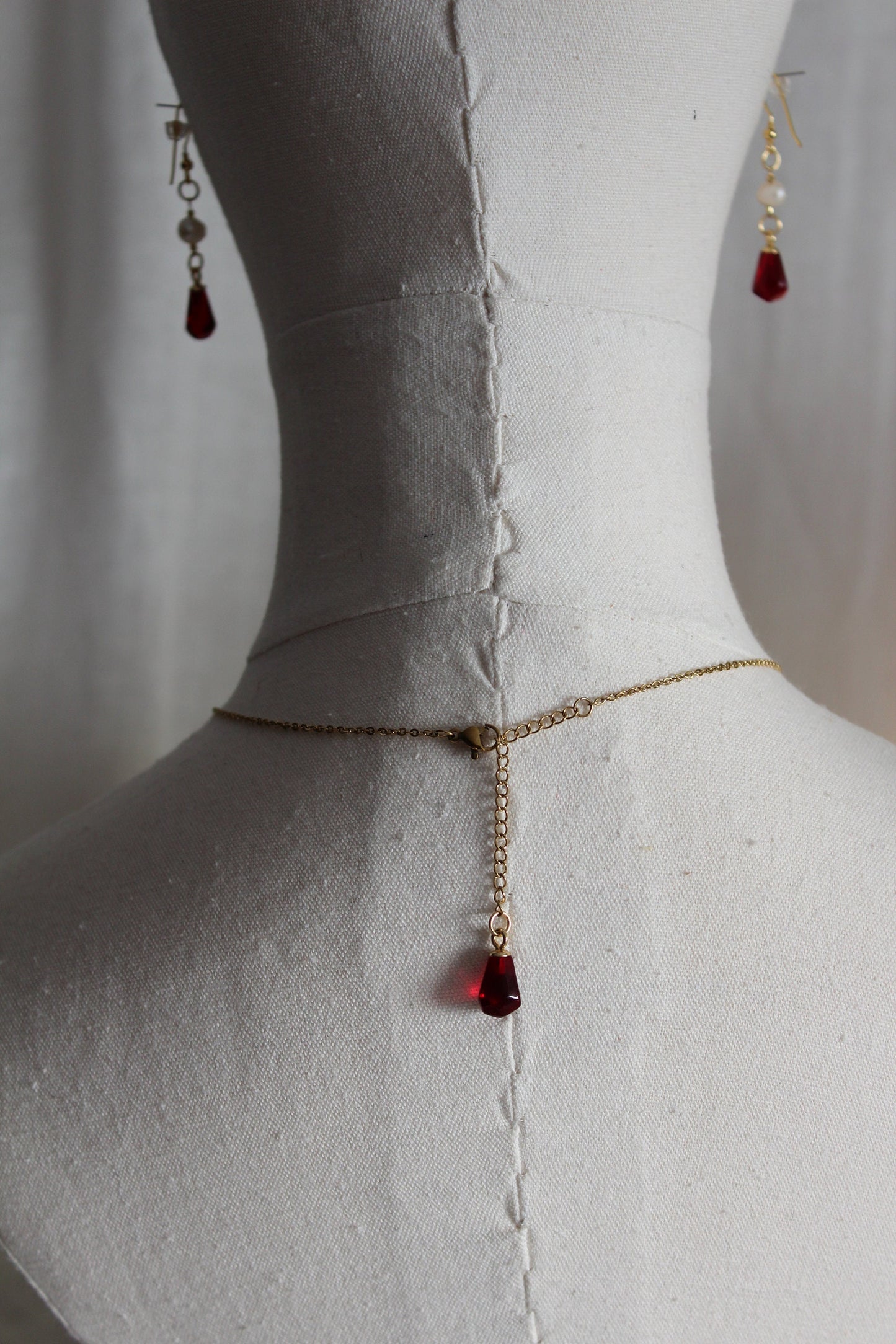14K gold plated stainless steel handmade non tarnish pomegranate resin seeds with natural pearls