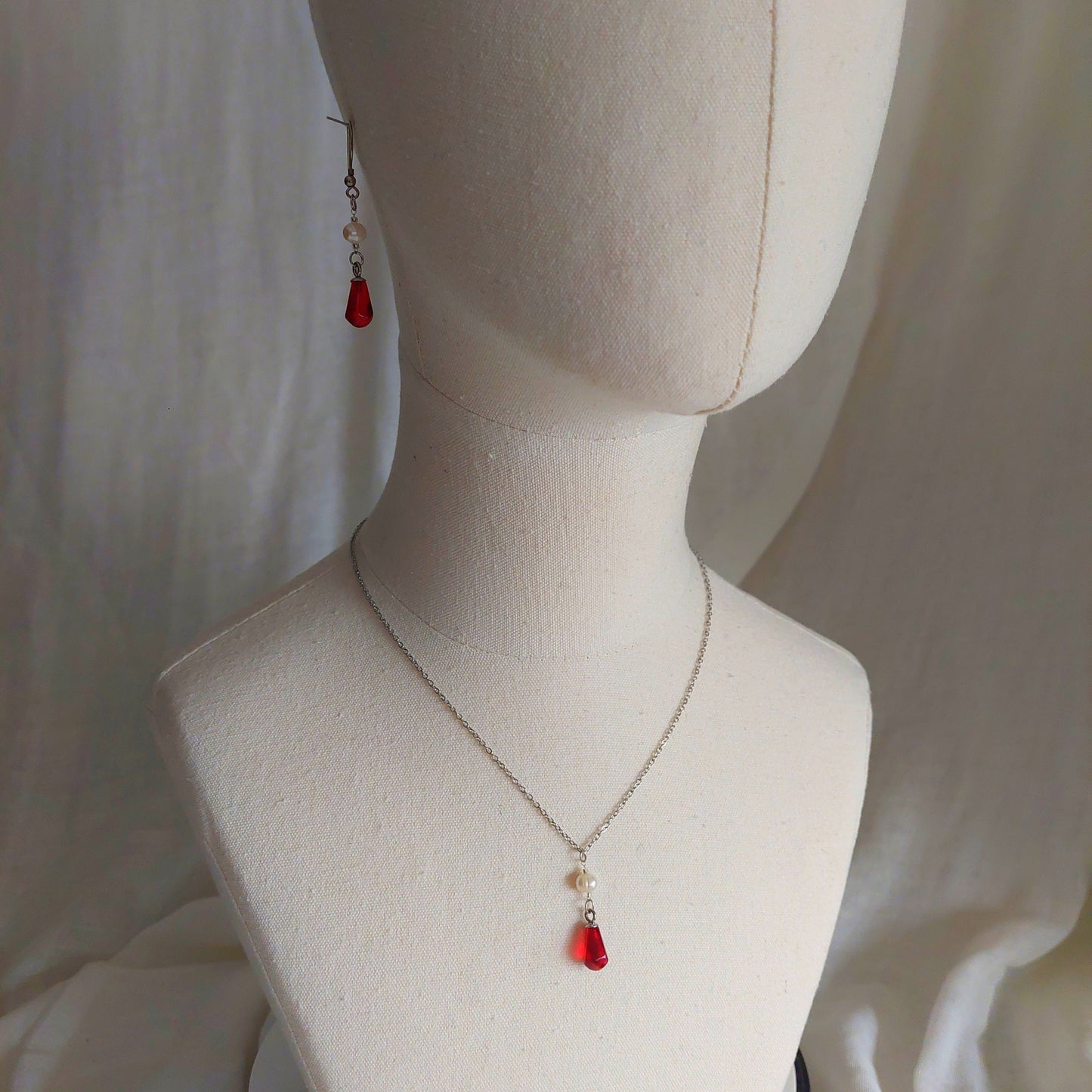 14K gold plated stainless steel handmade non tarnish pomegranate resin seeds with natural pearls