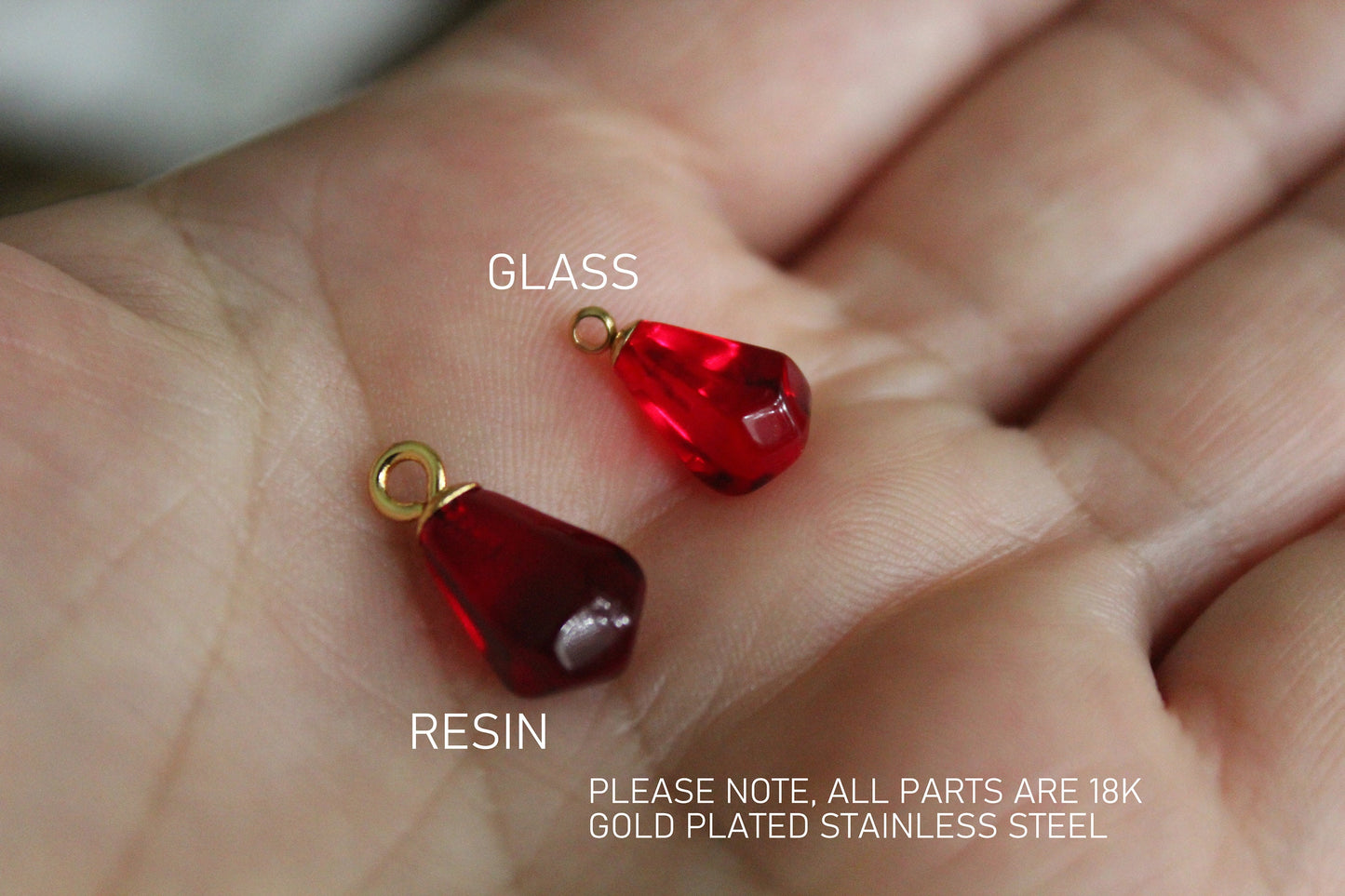 14K gold plated stainless steel handmade non tarnish pomegranate seeds jewelry set