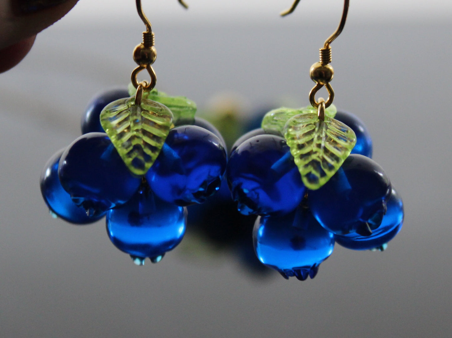 Resin blueberry jewelry set
