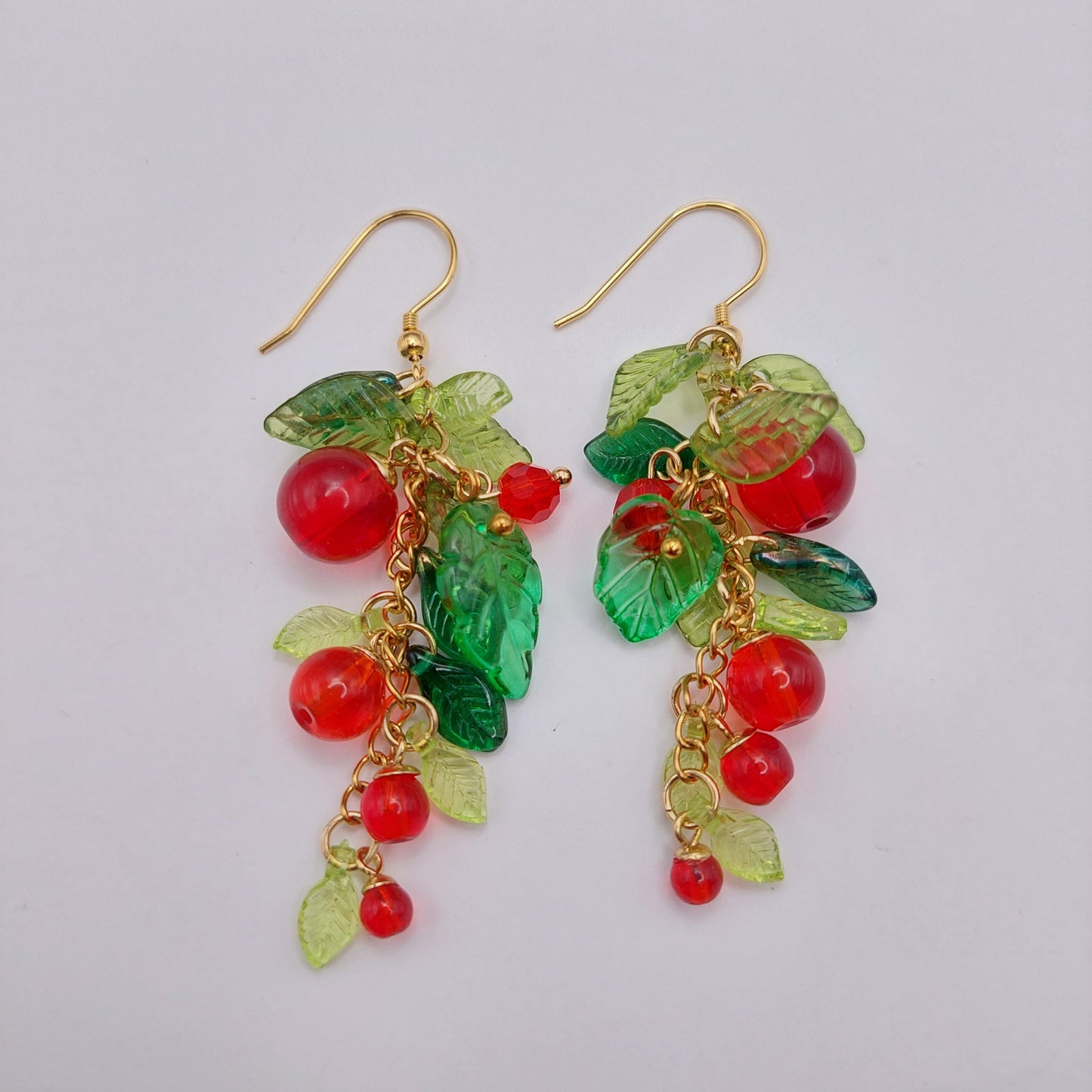 Handmade high quality glass currant berry earrings