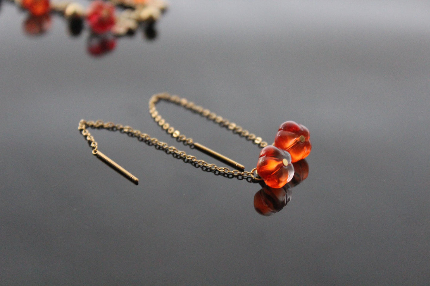 Pumpkin jewelry set with little bees