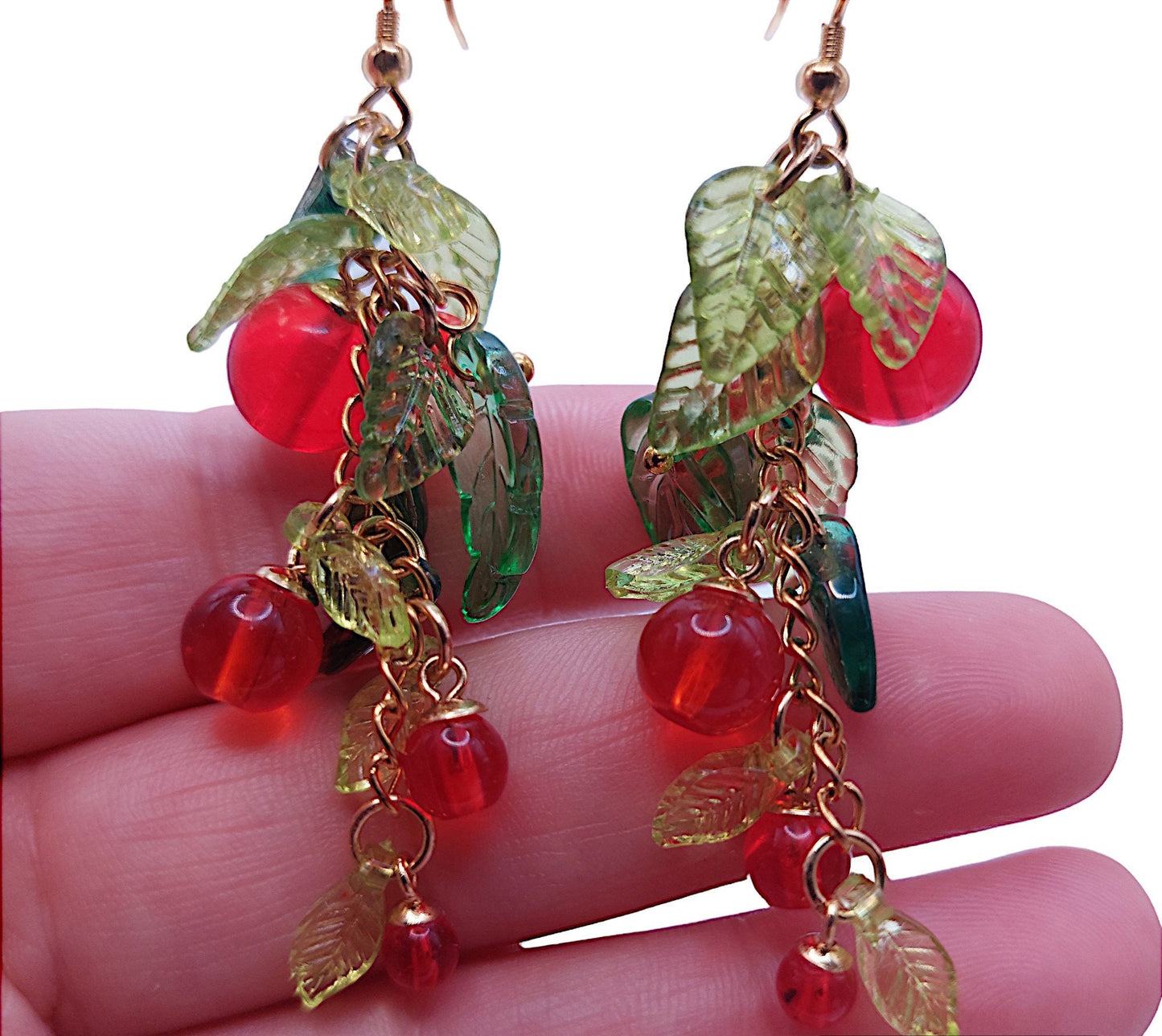 Handmade high quality glass currant berry earrings