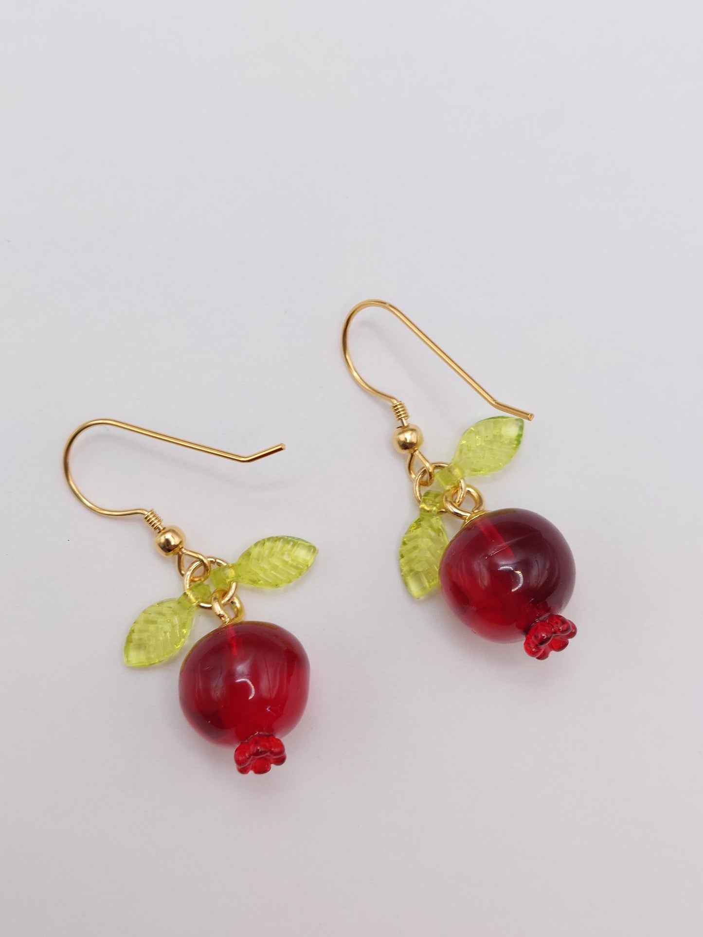 Pomegranate 18K gold plated stainless steel jewelry set