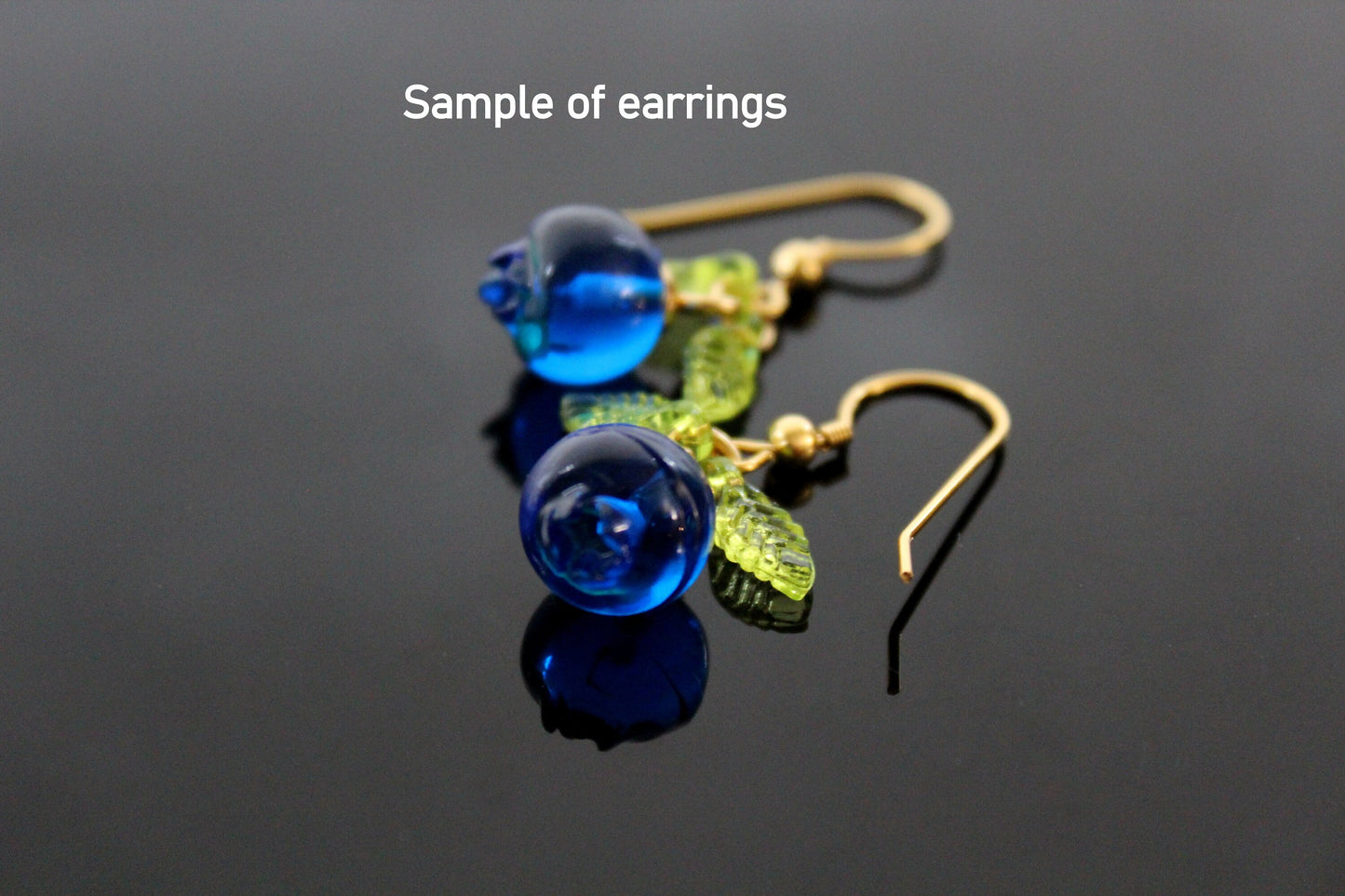 Bulk Resin Blueberry charms for jewelry making with silver and gold hooks and leaves