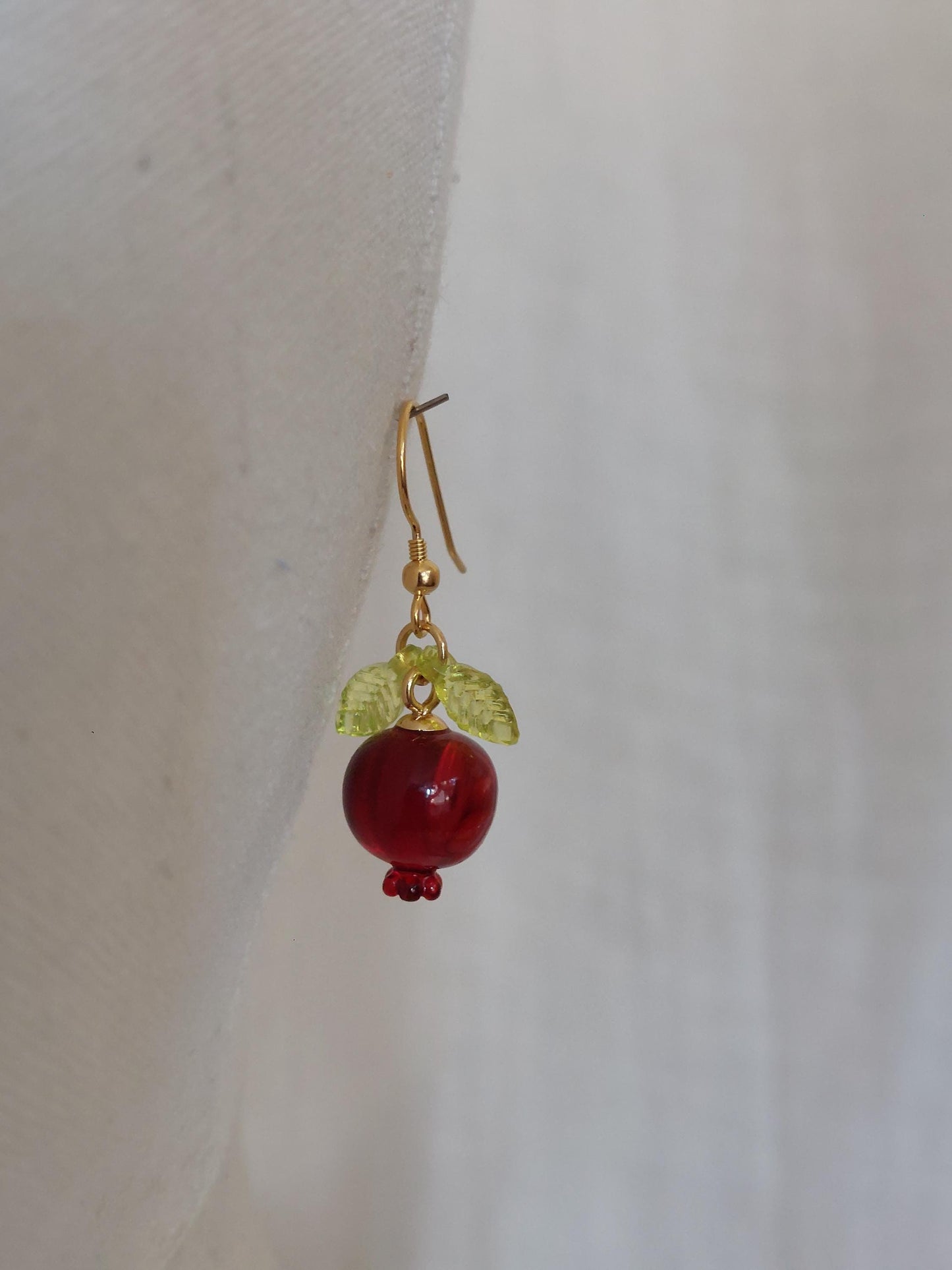 Pomegranate 18K gold plated stainless steel jewelry set